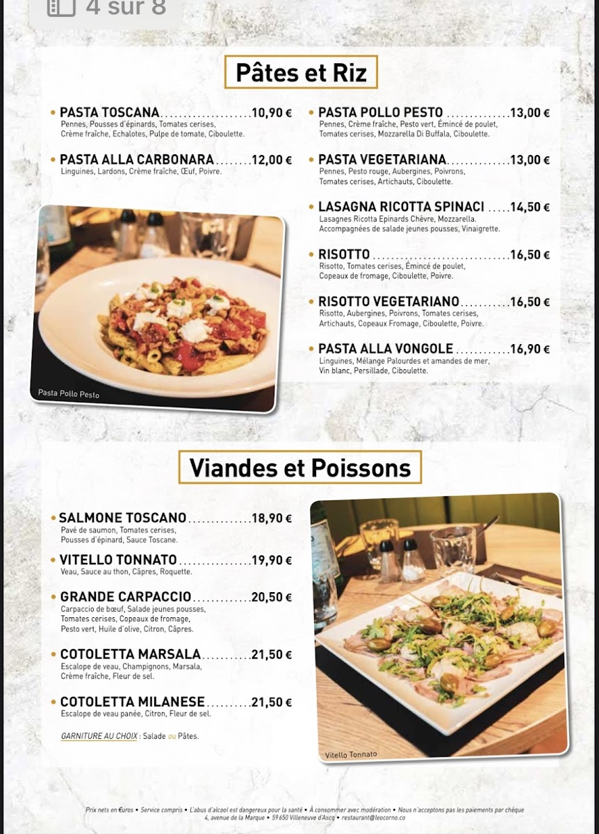 Menu Leocorno La Cousinerie-4