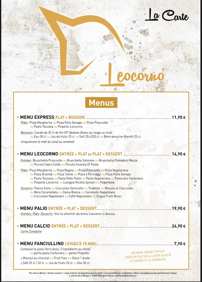 Menu Leocorno La Cousinerie-8