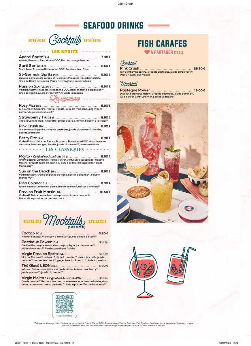 Menu Léon Fish Brasserie - Dreux-7