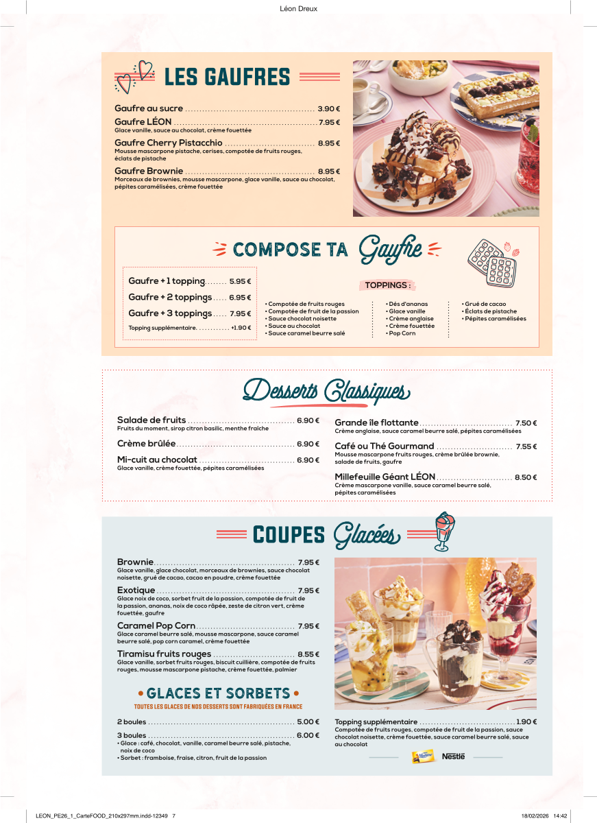 Menu Léon Fish Brasserie - Dreux-9