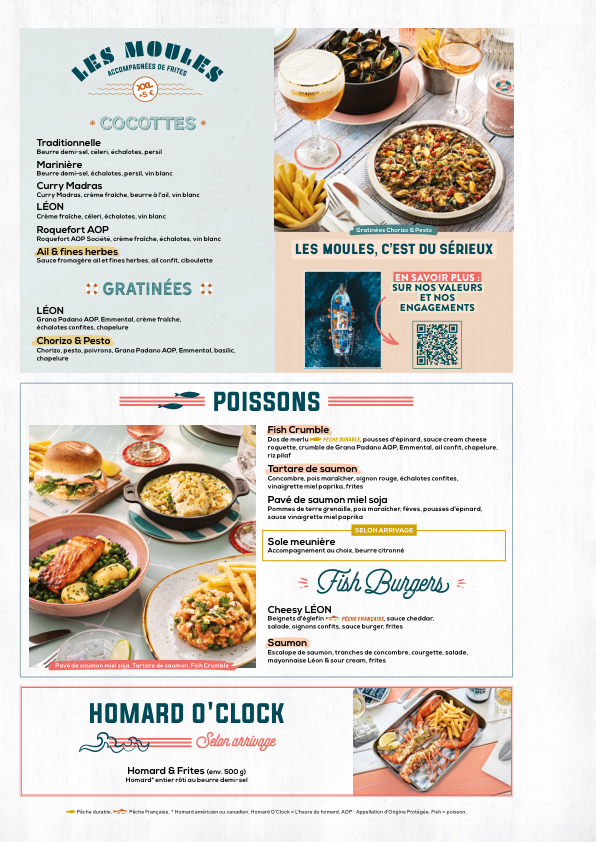 Menu Léon Seafood & Cocktails - Mantes-Buchelay-3