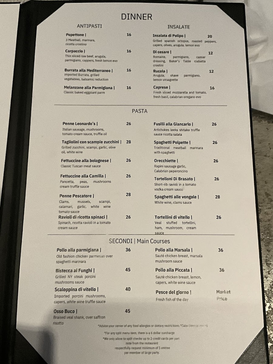 Menu Leonardo's Ristorante-Pizzeria-5