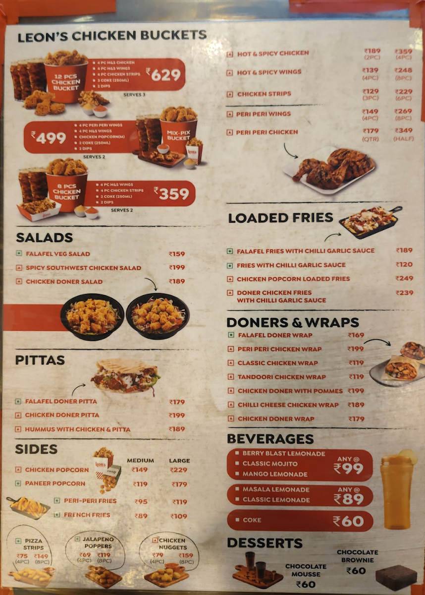Menu Leon's Burgers & Wings New Bel Road-5
