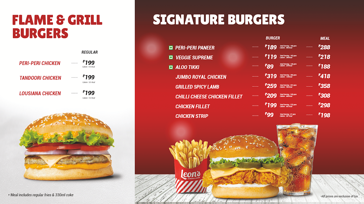 Menu Leon's Burgers & Wings New Bel Road-8