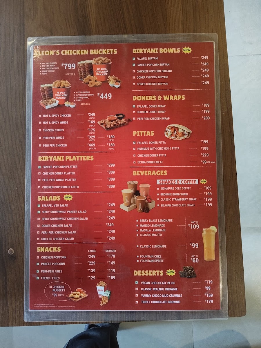 Menu Leon's Burgers & Wings New Bel Road-9