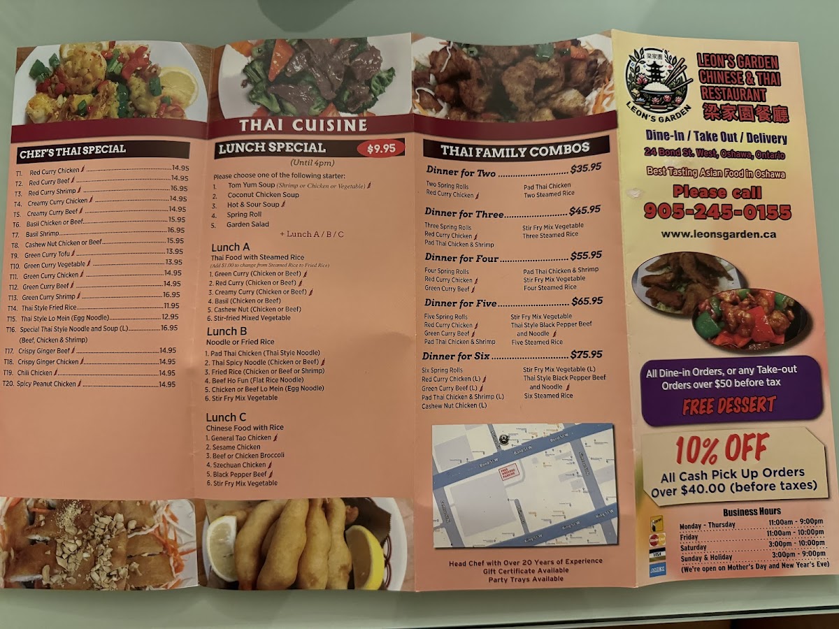 Menu Leon's Garden (Chinese And Thai Restaurant)-5