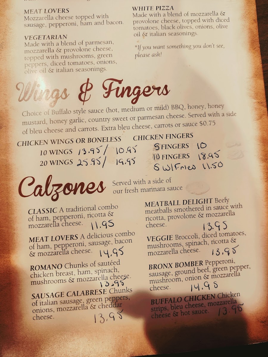 Menu Leon's Italian Bistro & Pizza-1