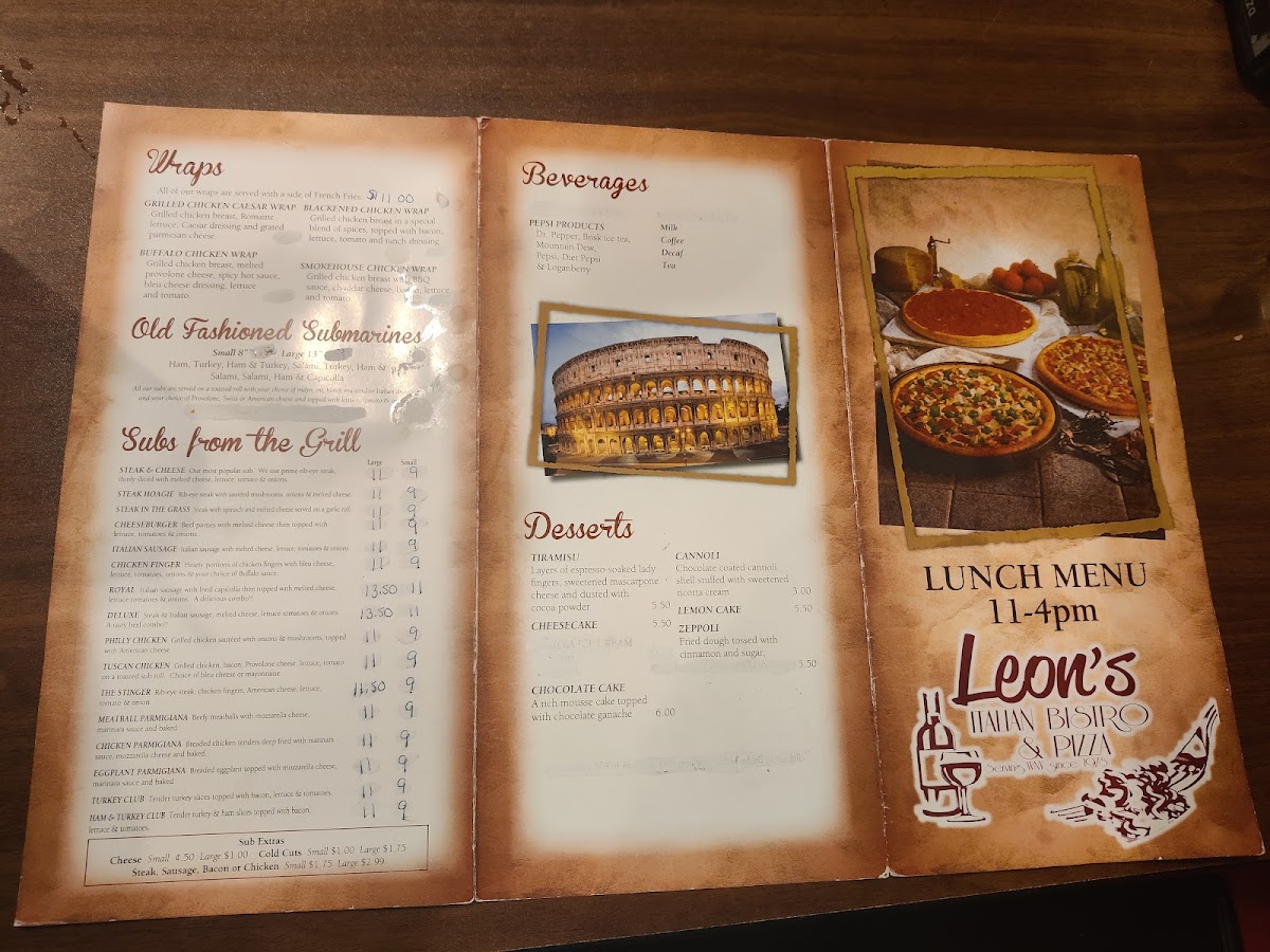 Menu Leon's Italian Bistro & Pizza-7