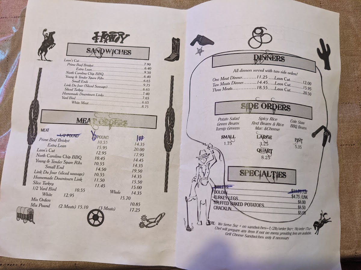 Menu Leon's World Finest Bar-B-Que-4