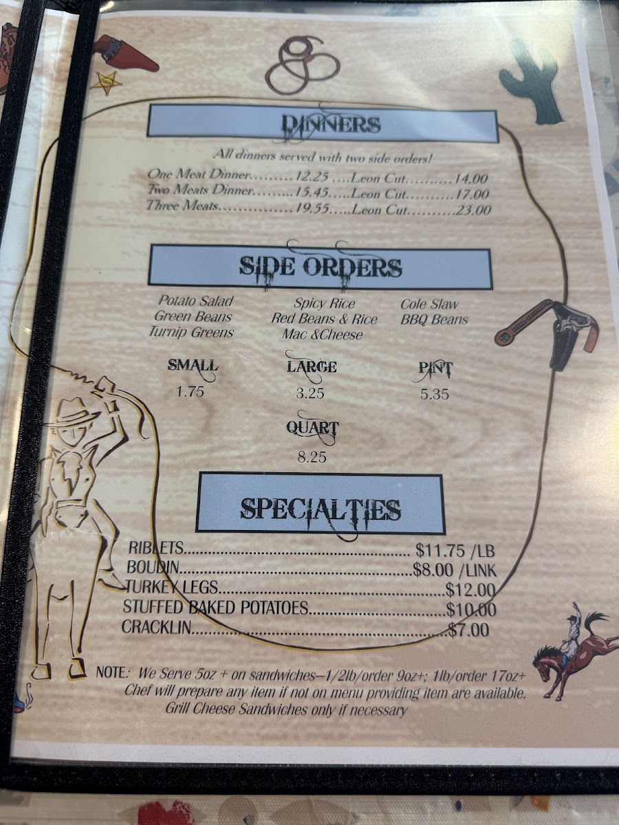 Menu Leon's World Finest Bar-B-Que-5