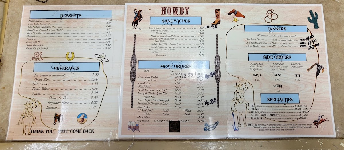 Menu Leon's World Finest Bar-B-Que-6