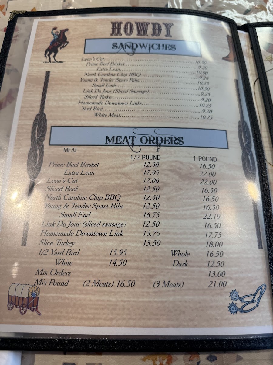Menu Leon's World Finest Bar-B-Que-7