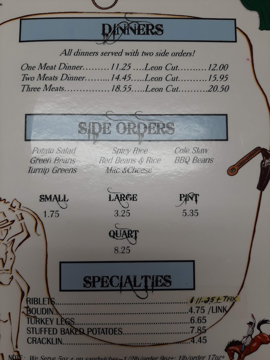 Menu Leon's World Finest Bar-B-Que-8