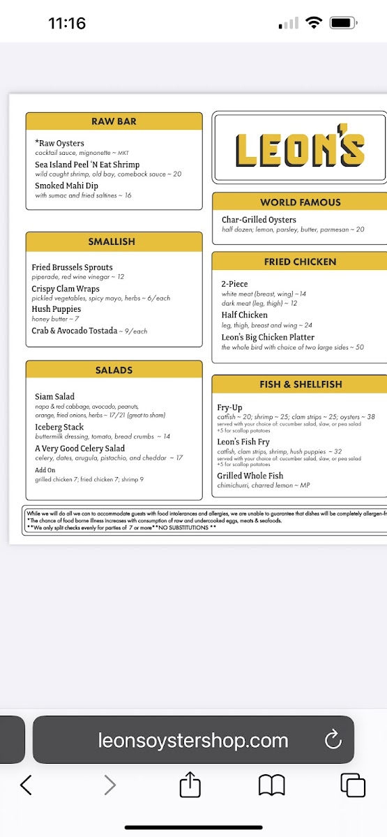 Menu Leon's-8