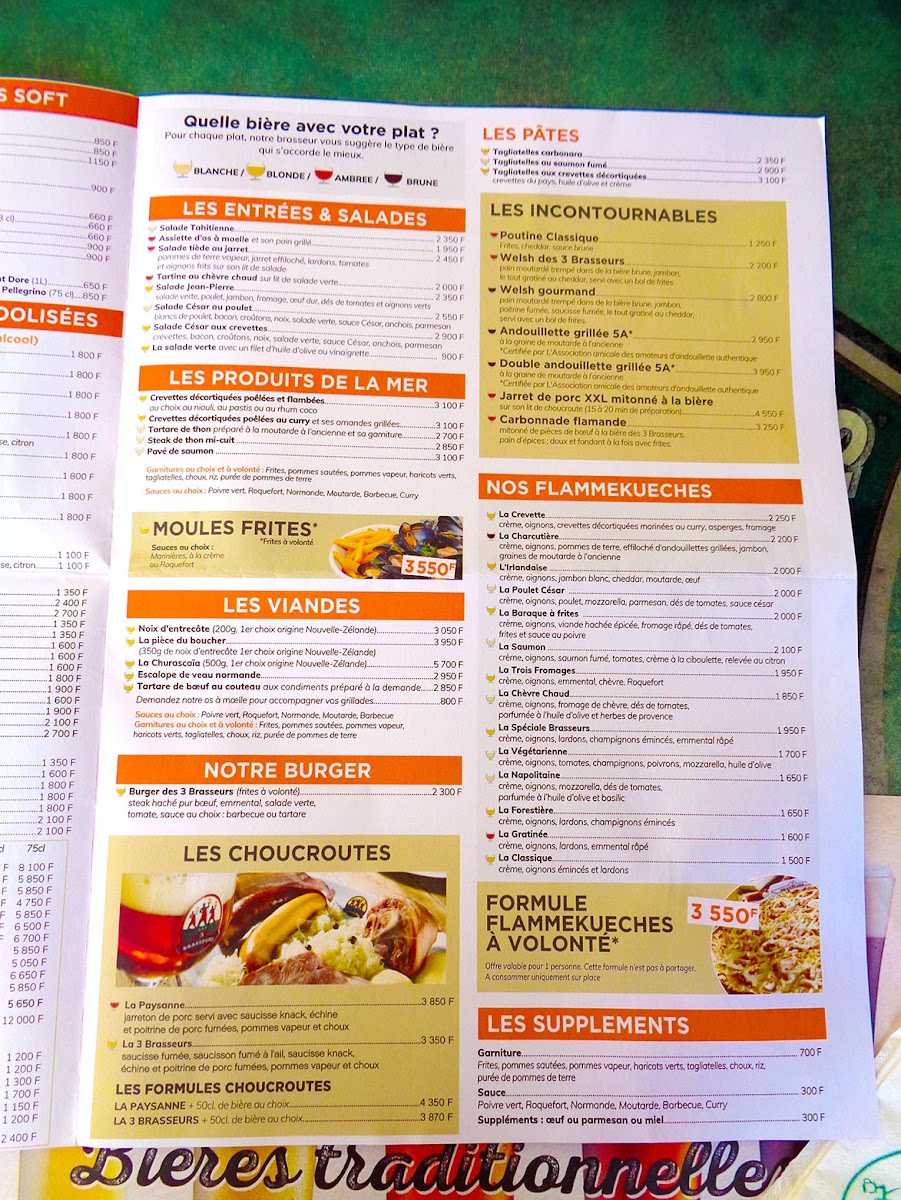 Menu Les 3 Brasseurs-5