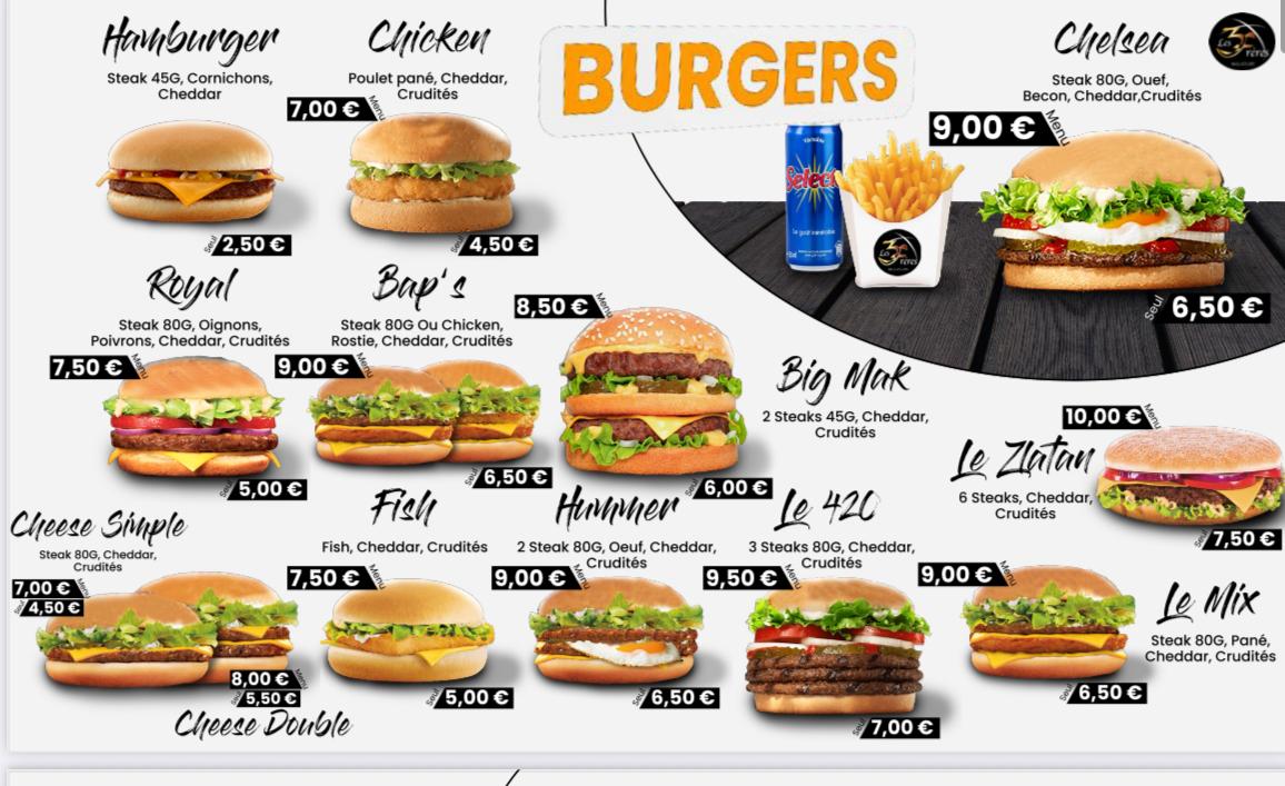 Menu Les 3 Frères-1