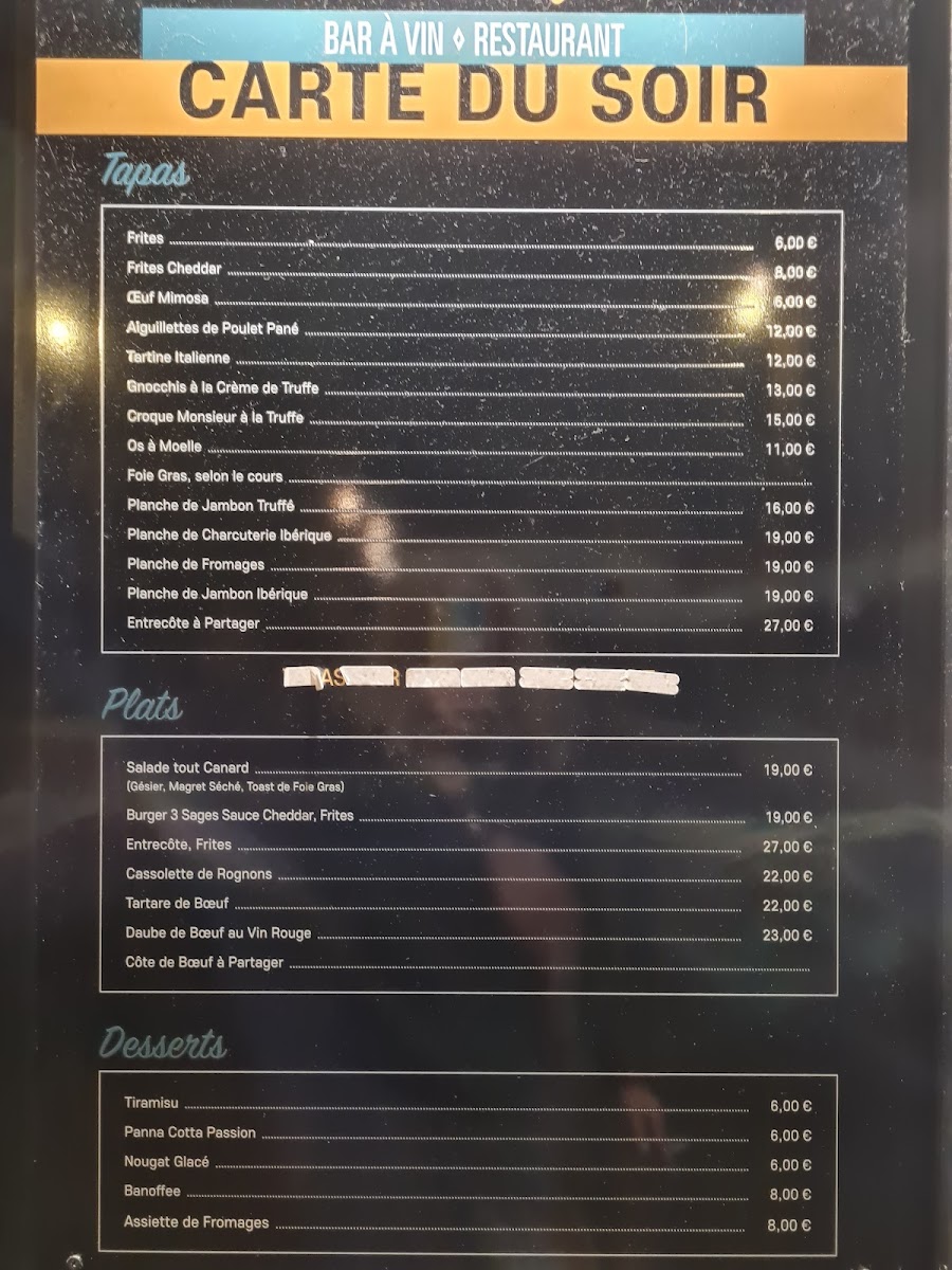Menu Les 3 Sages-8