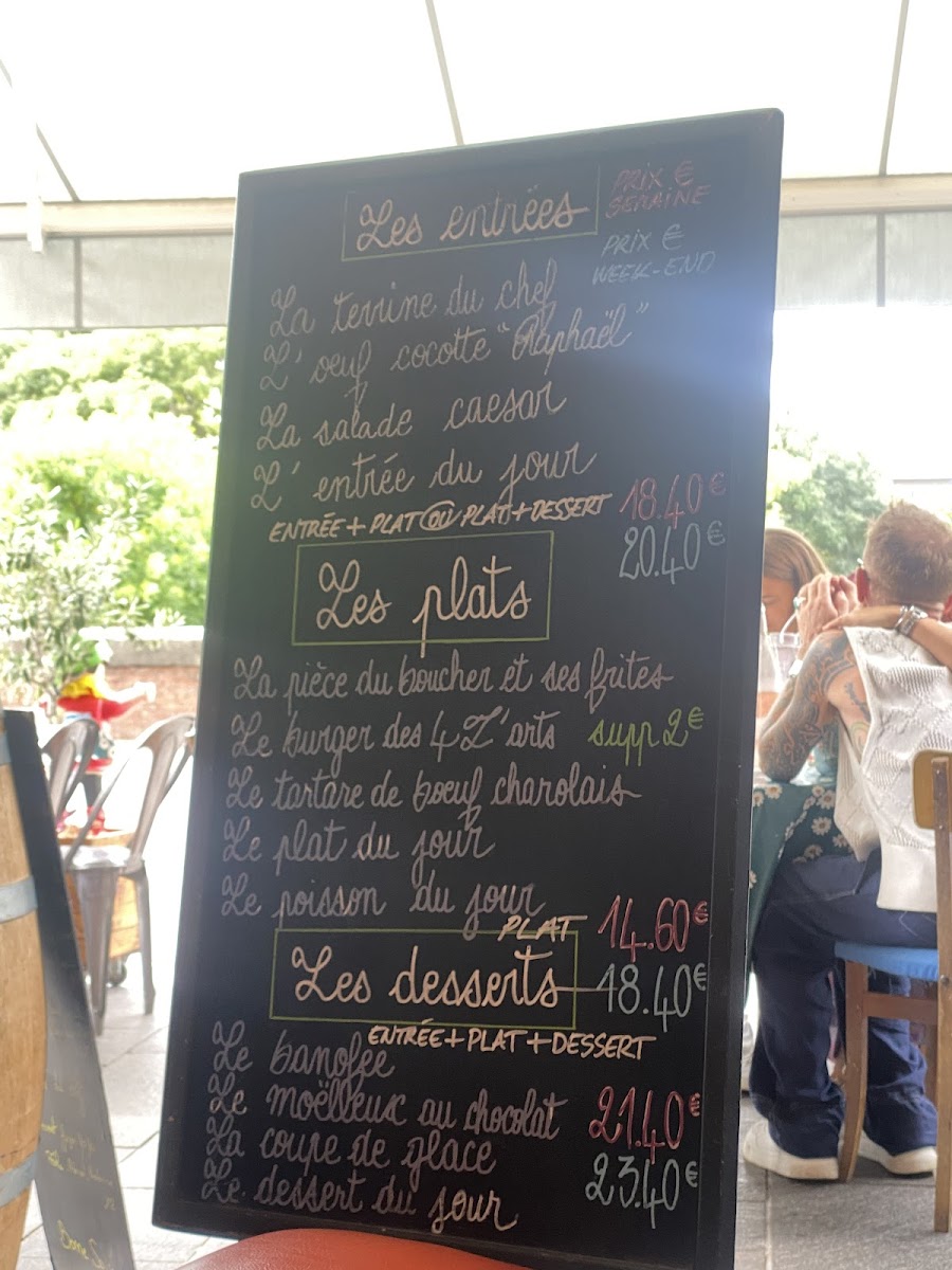 Menu Les 4 Z'arts-2
