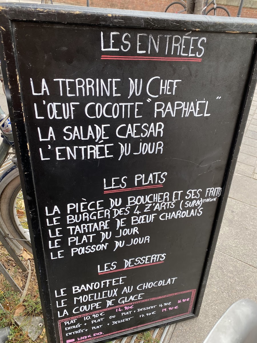 Menu Les 4 Z'arts-3