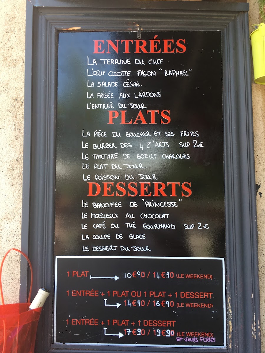 Menu Les 4 Z'arts-5