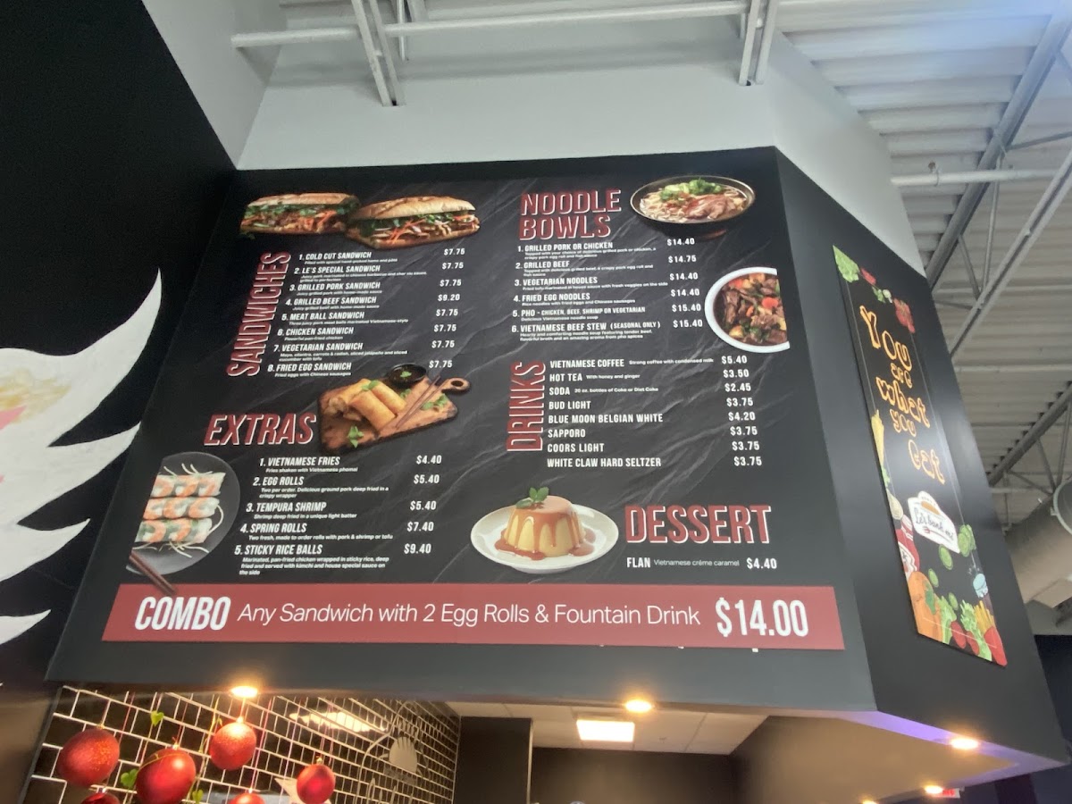 Menu Le's Banh Mi-1