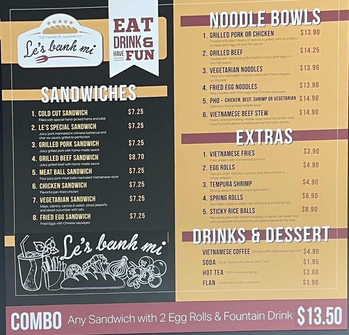 Menu Le's Banh Mi-2