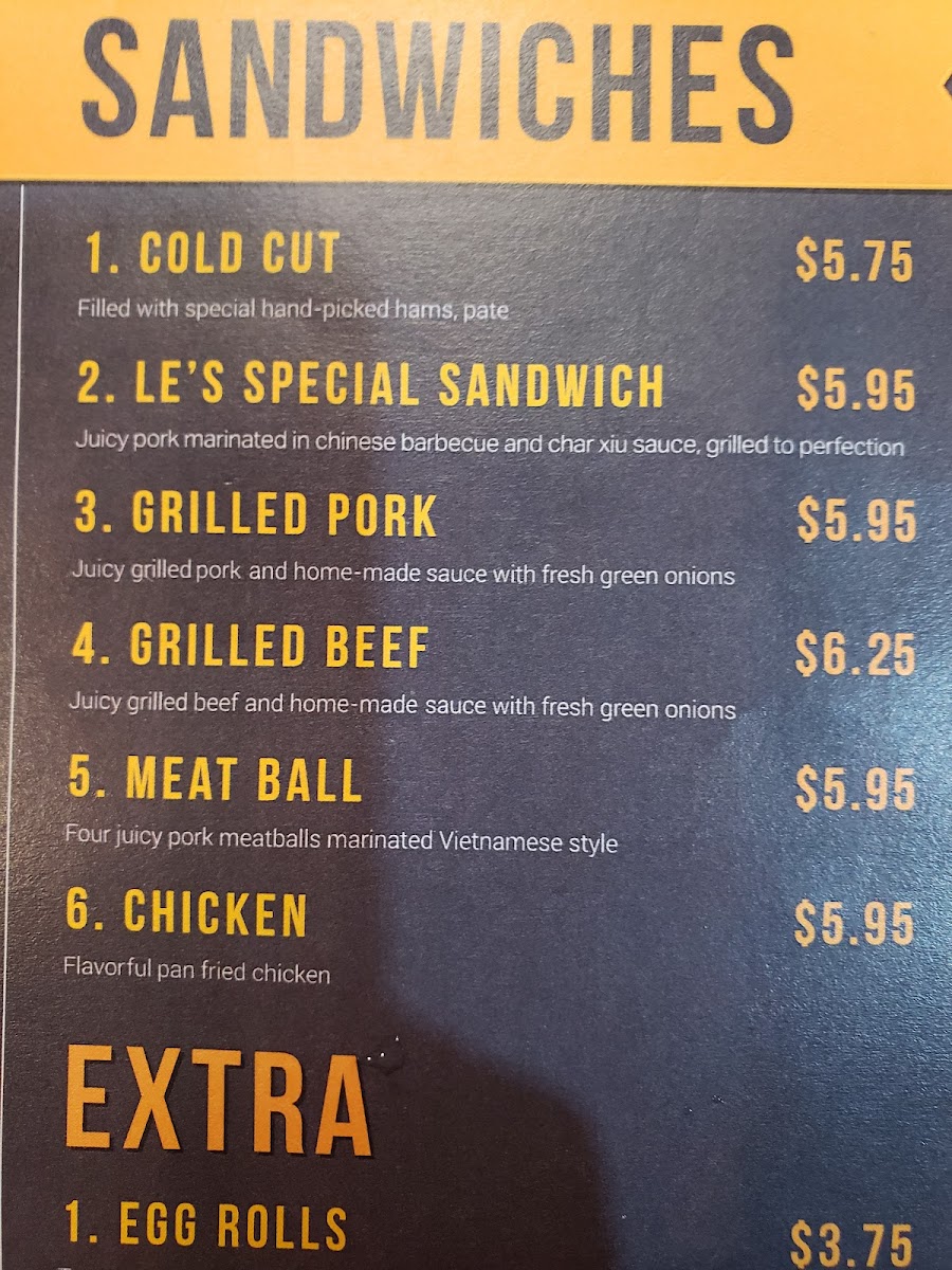 Menu Le's Banh Mi-6