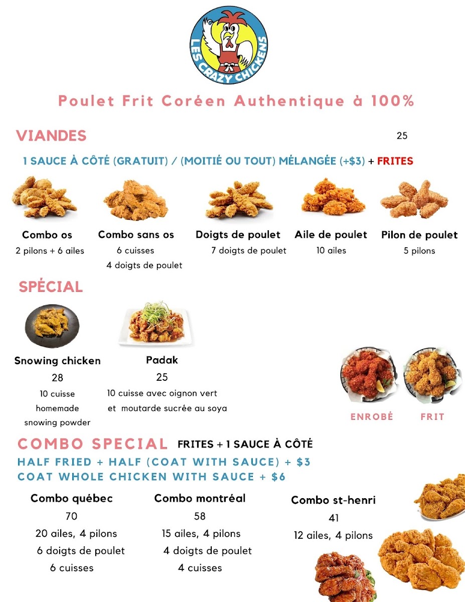 Menu Les Crazy Chickens-2