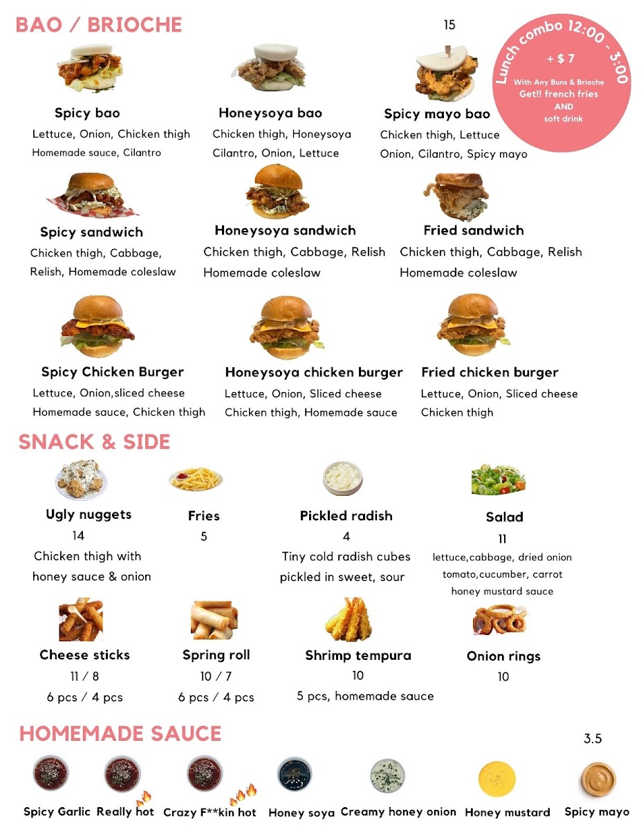 Menu Les Crazy Chickens-4