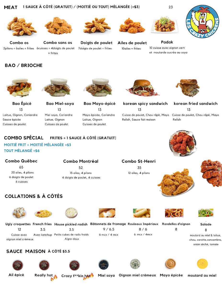 Menu Les Crazy Chickens-5
