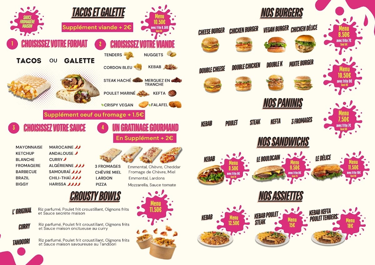 Menu Les Délices De Bouloc-1