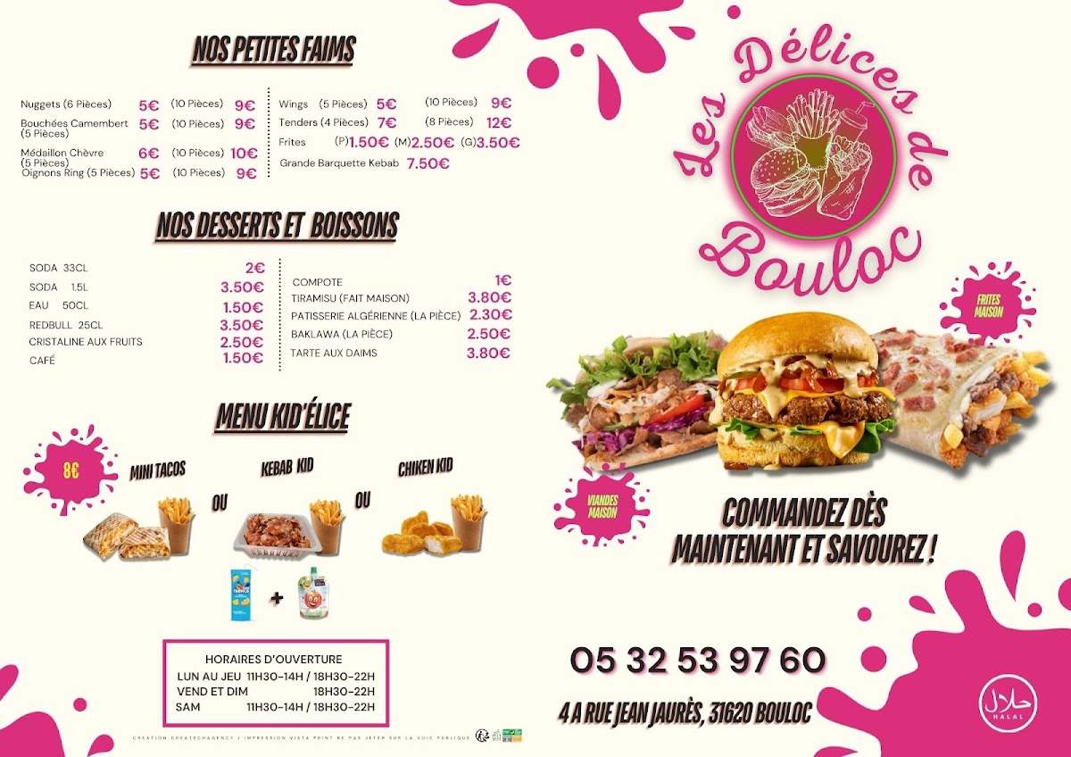 Menu Les Délices De Bouloc-2