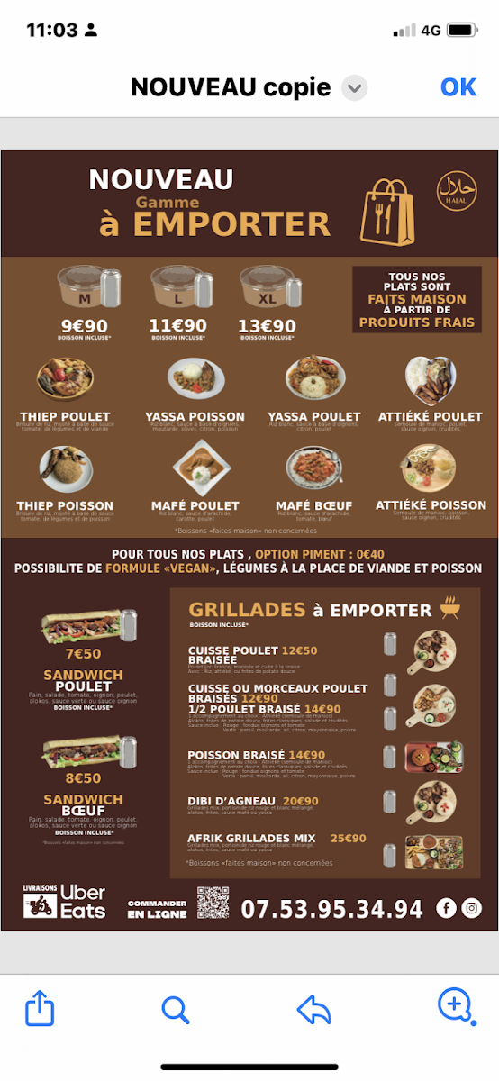 Menu Les Délices De Chez Nous-1