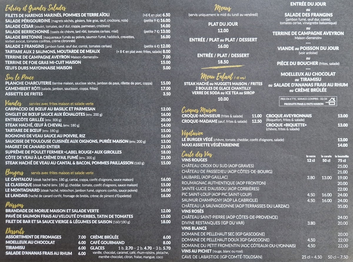 Menu Les Deux Frangins - Restaurant Cornebarrieu-1