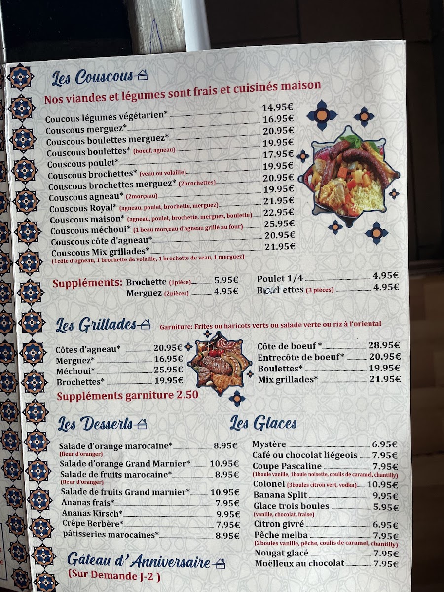 Menu Les Dunes D'or Couscous-2