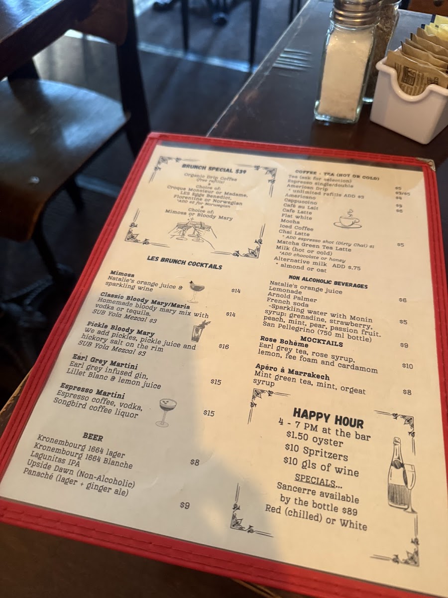 Menu Les Enfants De Bohème-2
