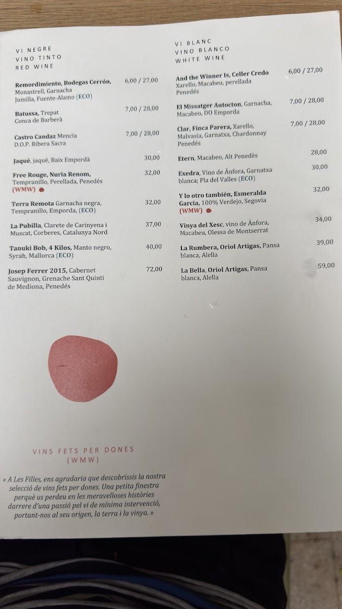 Menu Les Filles Cafè-1
