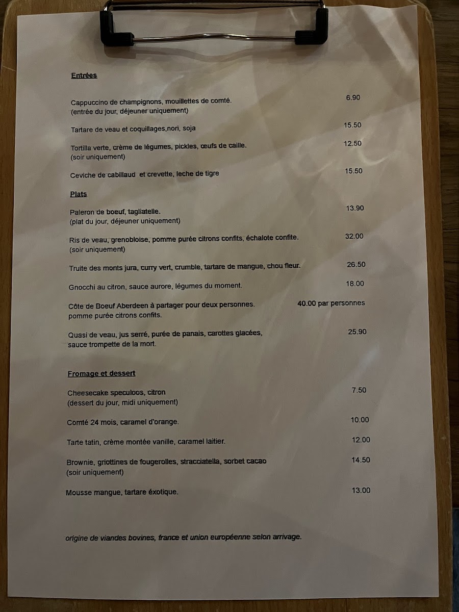 Menu Les Gamins-1