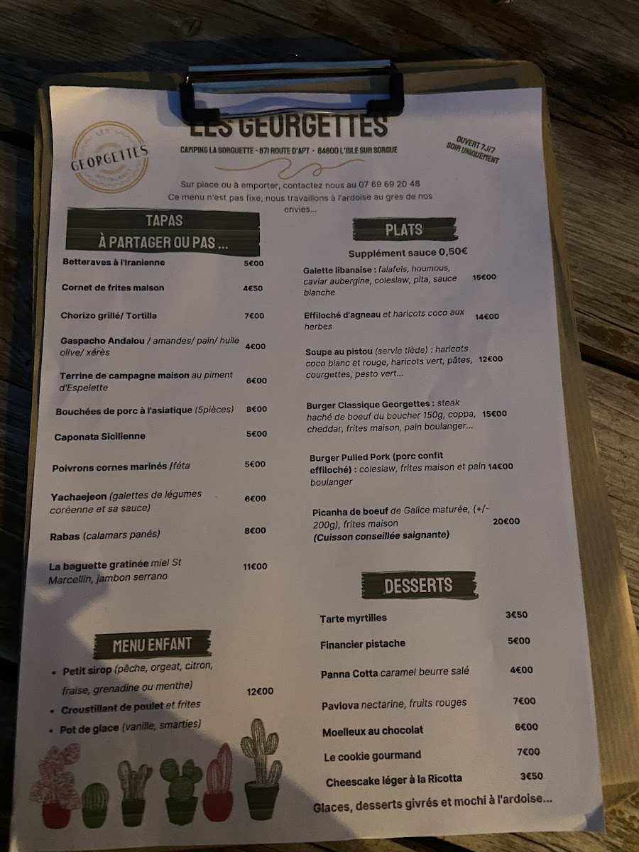 Menu Les Georgettes-1