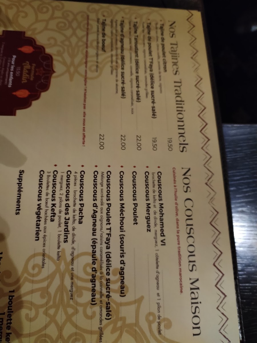 Menu Les Jardins Du Maroc-10