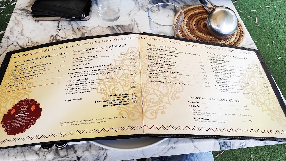 Menu Les Jardins Du Maroc-2