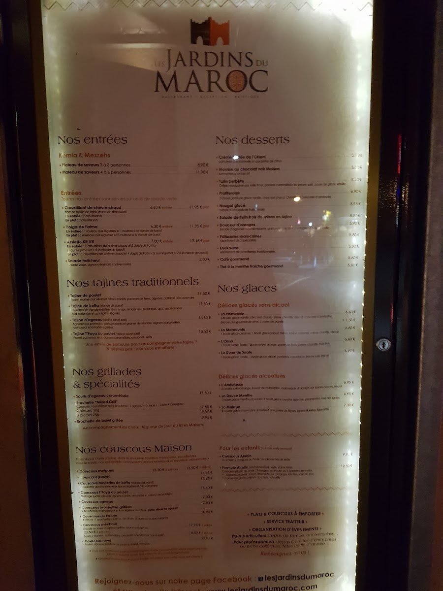 Menu Les Jardins Du Maroc-6