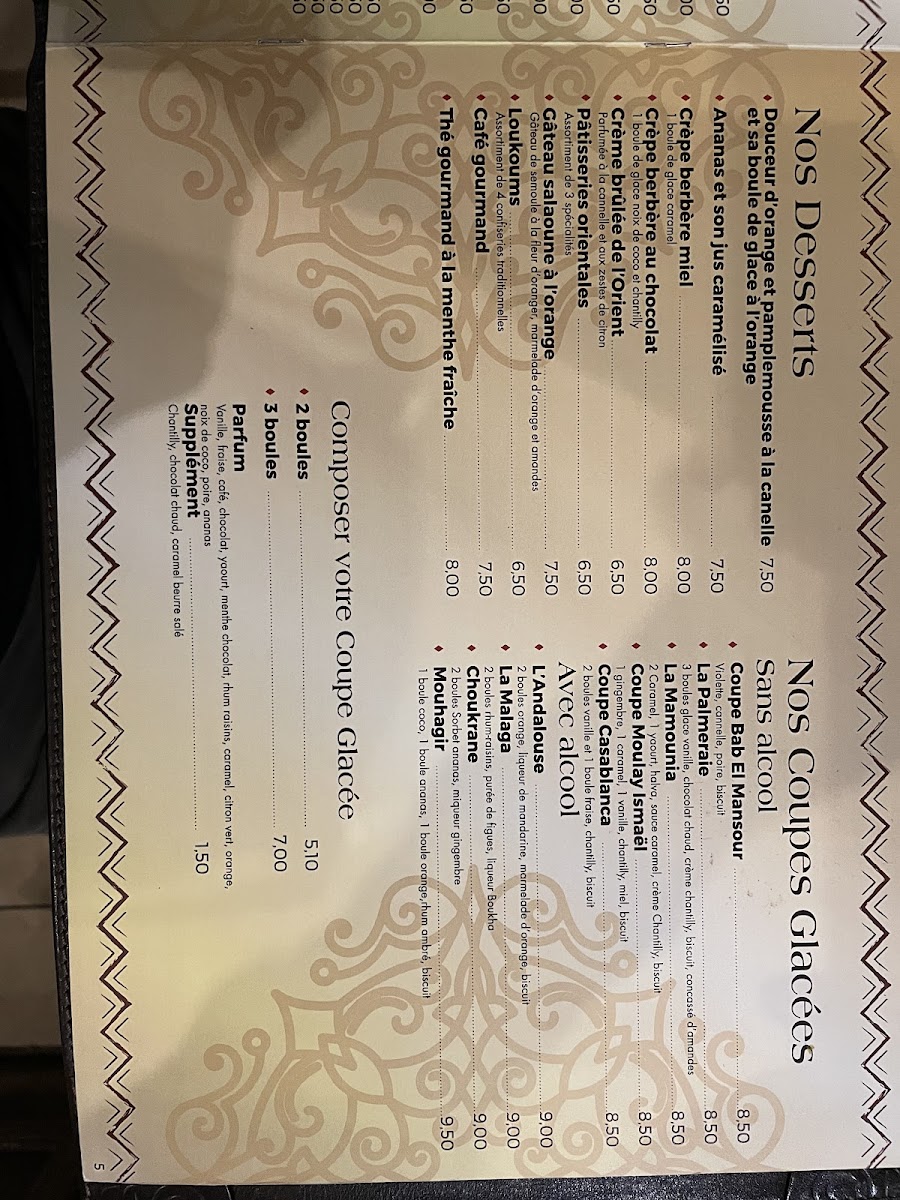 Menu Les Jardins Du Maroc-7