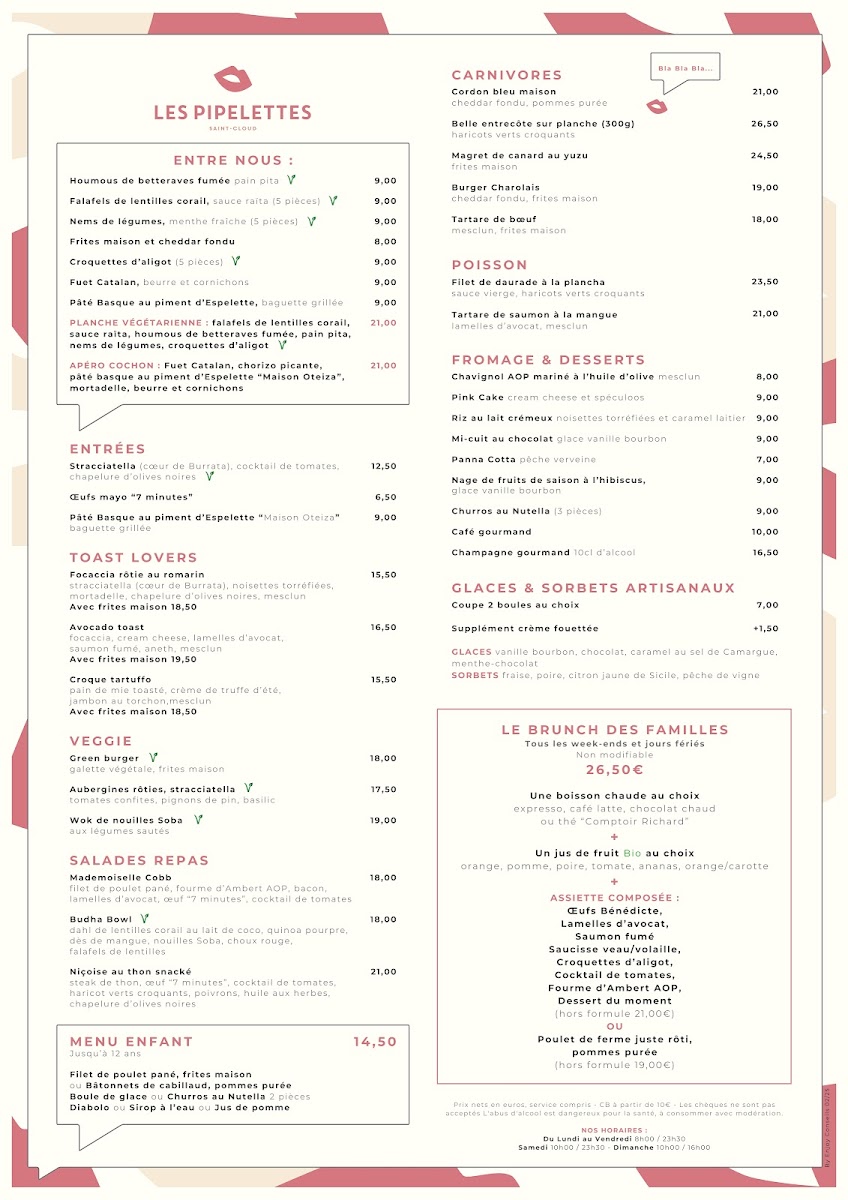 Menu Les Pipelettes - Saint Cloud-6