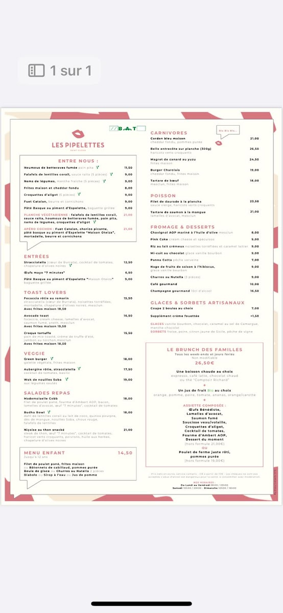 Menu Les Pipelettes - Saint Cloud-8