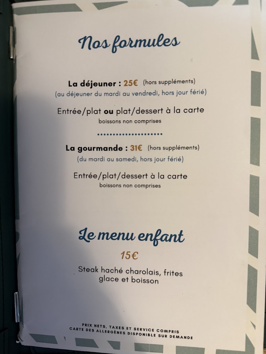 Menu Les Rives De La Courtille-1
