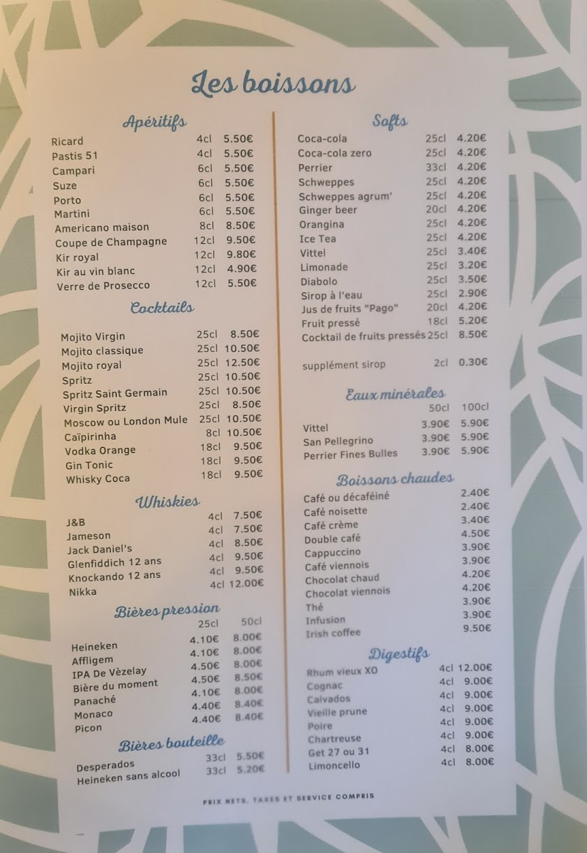 Menu Les Rives De La Courtille-4