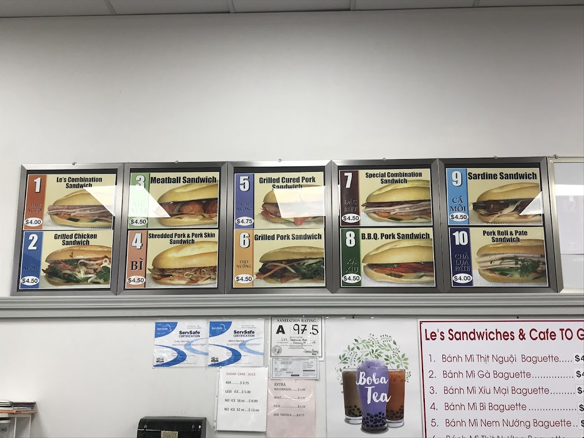 Menu Le's Sandwiches & Café-3