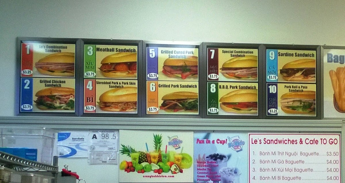 Menu Le's Sandwiches & Café-4