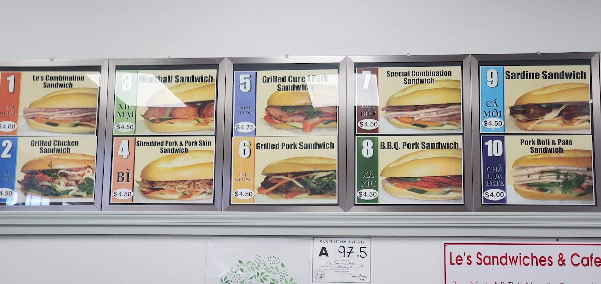 Menu Le's Sandwiches & Café-5